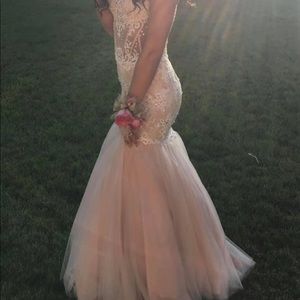 Prom dress with mermaid bottom